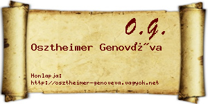 Osztheimer Genovéva névjegykártya